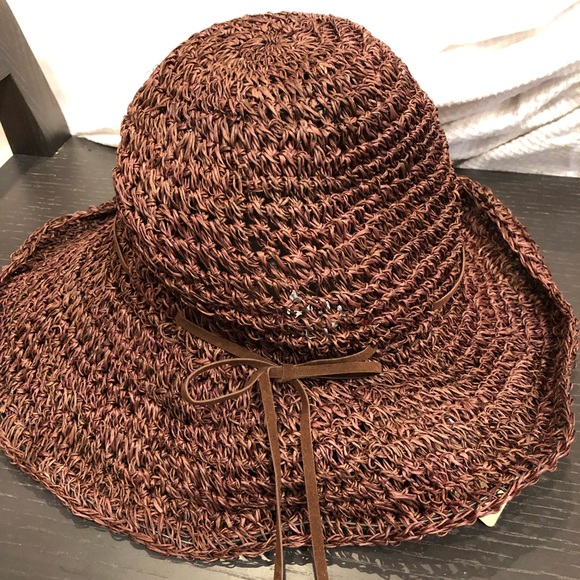 Michael Stars Brown Straw Hat - Picture 3 of 5